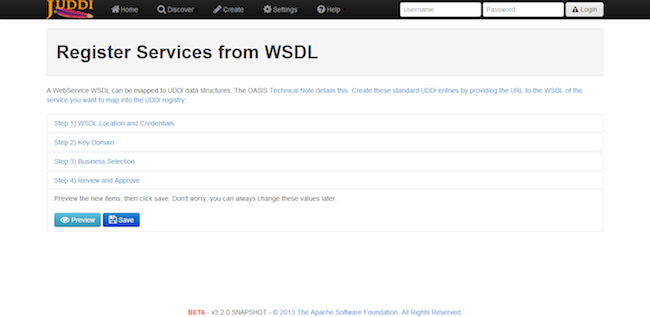Importing a Service from WSDL or WADL